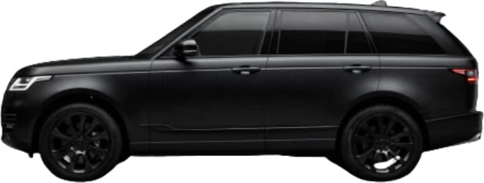 Black Range Rover mid-size luxury SUV in profile — Irydn Folsom car service and US-50 corridor airport transfers