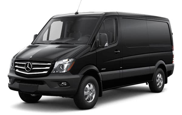 Sprinter Passenger Van (Mercedes-Benz Sprinter) — Irydn chauffeured vehicle seating up to 14 passengers for Napa and Sonoma wine tours, SFO, OAK, SMF and STS airport transfers, and Northern California corporate and group transportation
